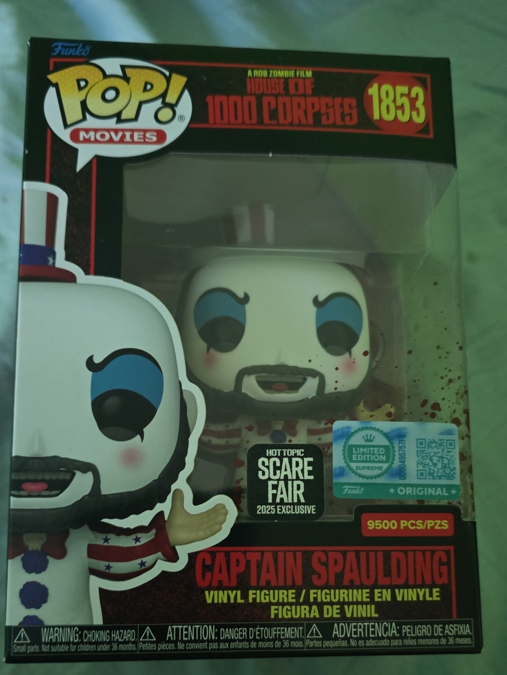 Funko Pop! Captain Spaulding Figure - White, Blue, Black